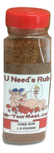 RYM Pork Rub- 1.5 Pounds - Shaker Top - Free Shipping
